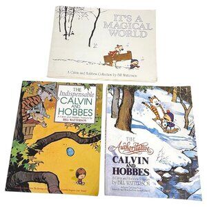 Calvin & Hobbes Comic Book Collection By Bill Watterson Lot Of 3 Softcover VTG